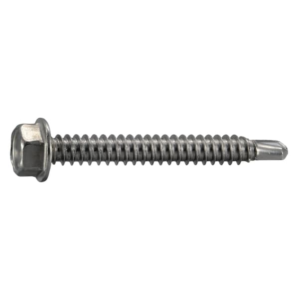 Midwest Fastener Self-Drilling Screw, #14 x 2 in, Stainless Steel Flange Hex Head External Hex Drive, 50 PK 53277 - main